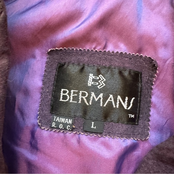 Bermans Purple Suede Cropped Jacket - Picture 4 of 4